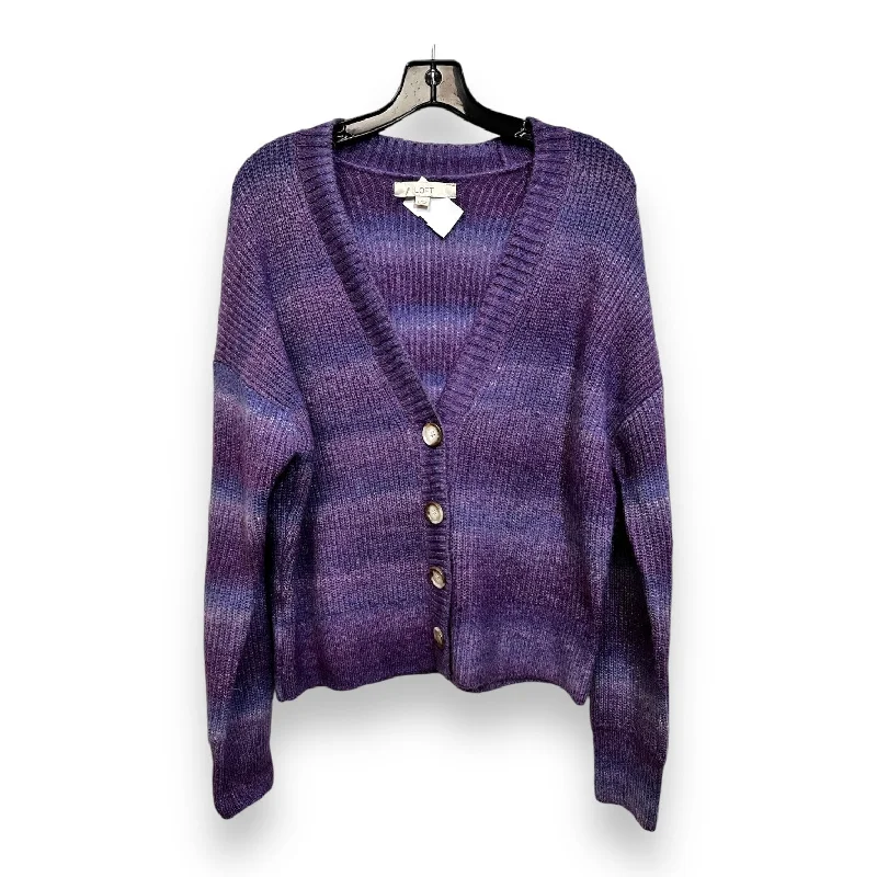 Cardigan By Loft In Purple, Size: L