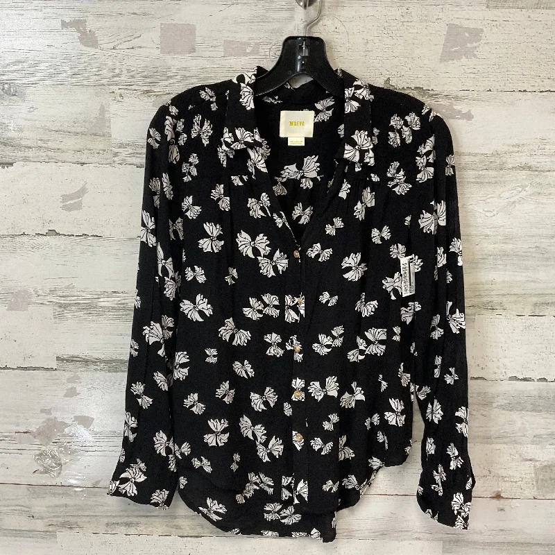 Blouse Long Sleeve By Maeve In Black, Size: Xs