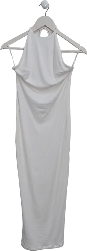 Bayse White Nakia Midi Dress UK S