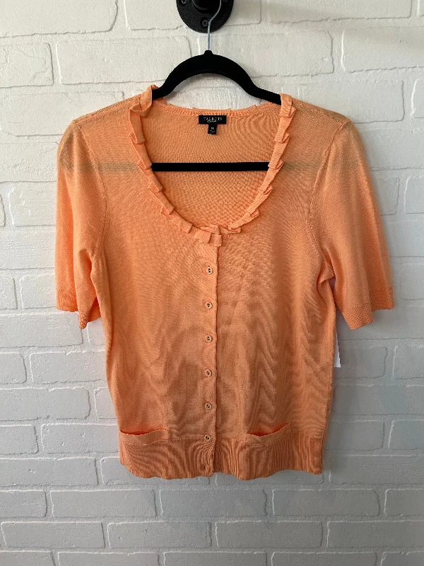 Sweater Short Sleeve By Talbots In Orange, Size: M