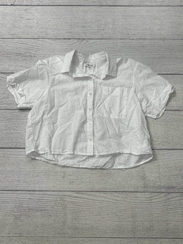 Blouse Short Sleeve By Madewell In White, Size: Xxs