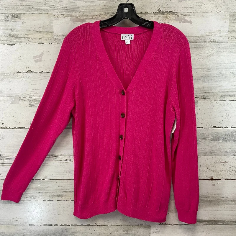 Sweater Cardigan By Joan Rivers In Pink, Size: M