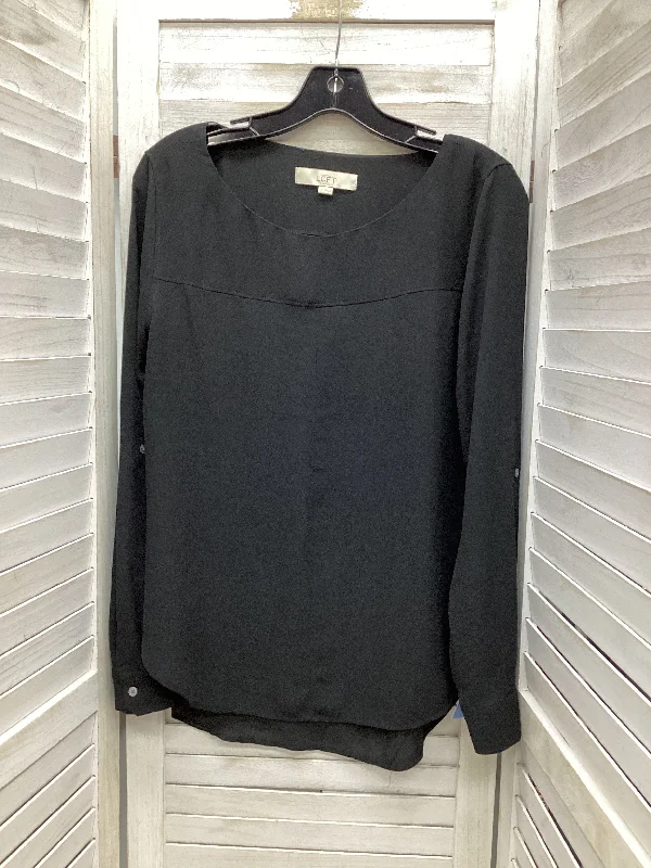 Blouse Long Sleeve By Loft In Black, Size: S