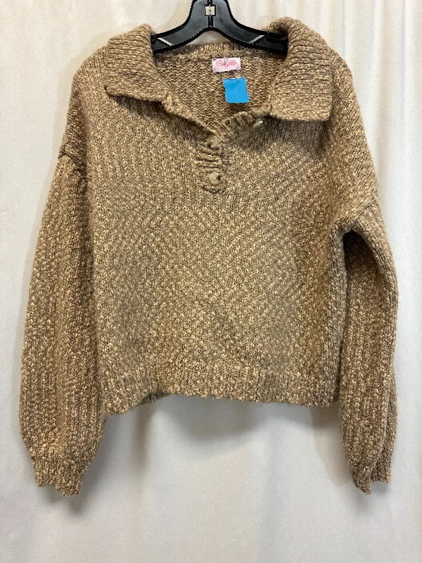 Sweater By Pink Lily In Tan, Size: L