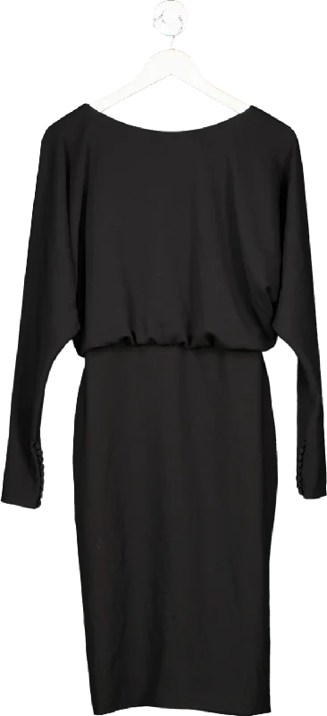 Black Crepe Dress UK 10