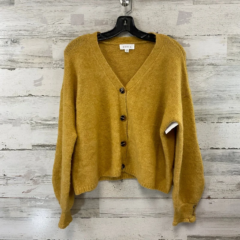 Sweater Cardigan By Mable In Yellow, Size: S