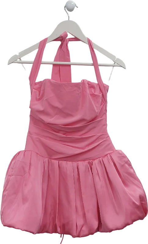 Oh Polly Hot Pink Halter Mini Dress UK 8