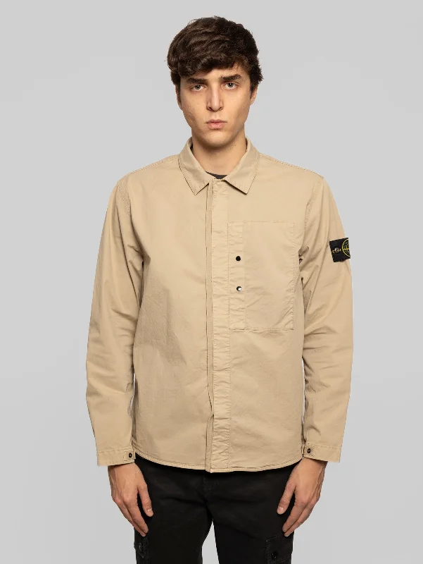 Overshirt con Tasca Applicata Deserto