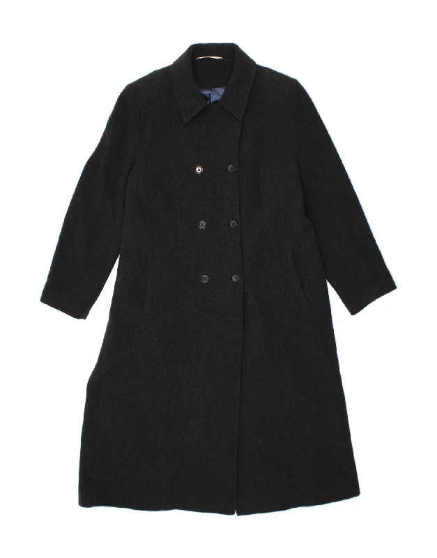 ST. BERNARD Womens Double Breasted Coat UK 18 XL Black Wool