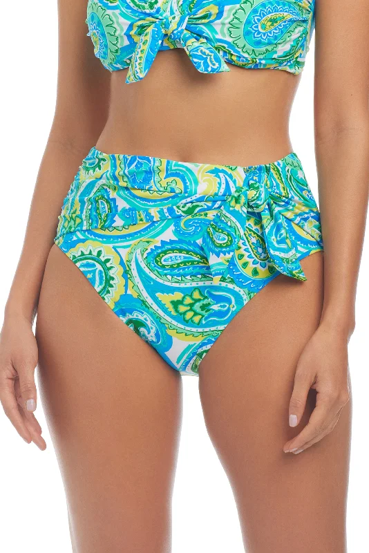 More Is More High Waist Tie Draped Pant Bikini Bottom