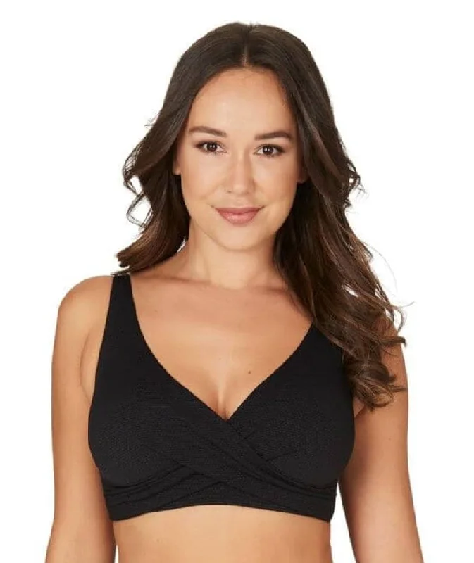 Nip Tuck Must Haves Louise Cross Front A-DD Cup Bikini Top - Black