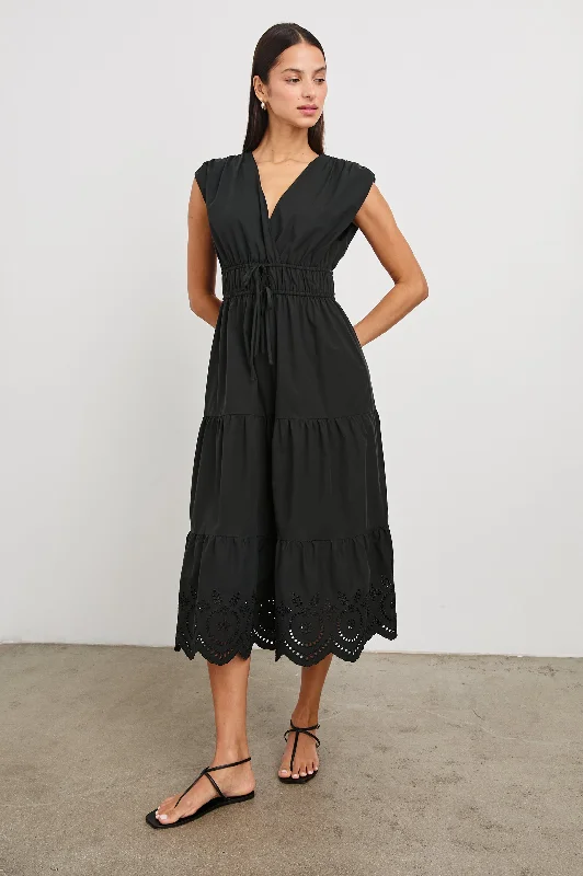 LUCIA DRESS - BLACK EYELET