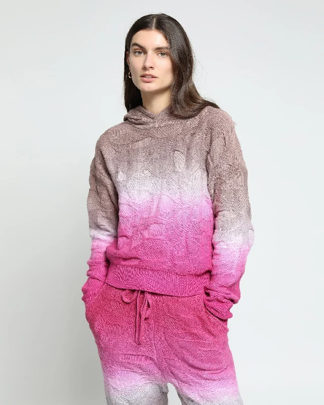 Crossover Netting Sweater Dip Dye Hoodie (FINAL SALE)