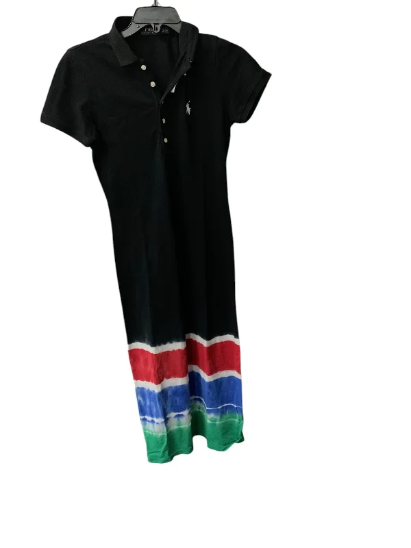 Dress Casual Midi By Polo Ralph Lauren In Black, Size: S