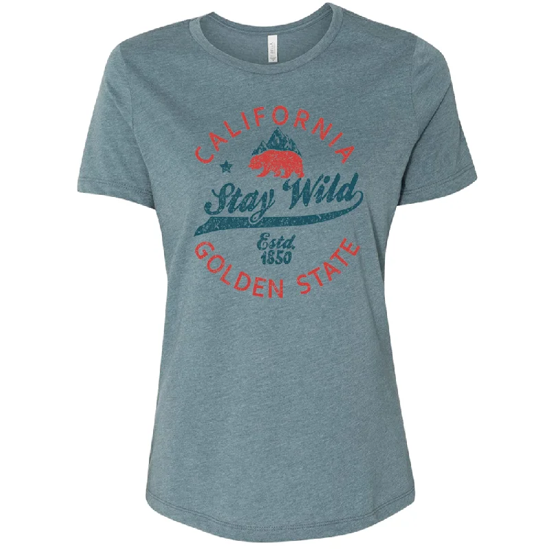 California Stay Wild Women's Relaxed Jersey Tee