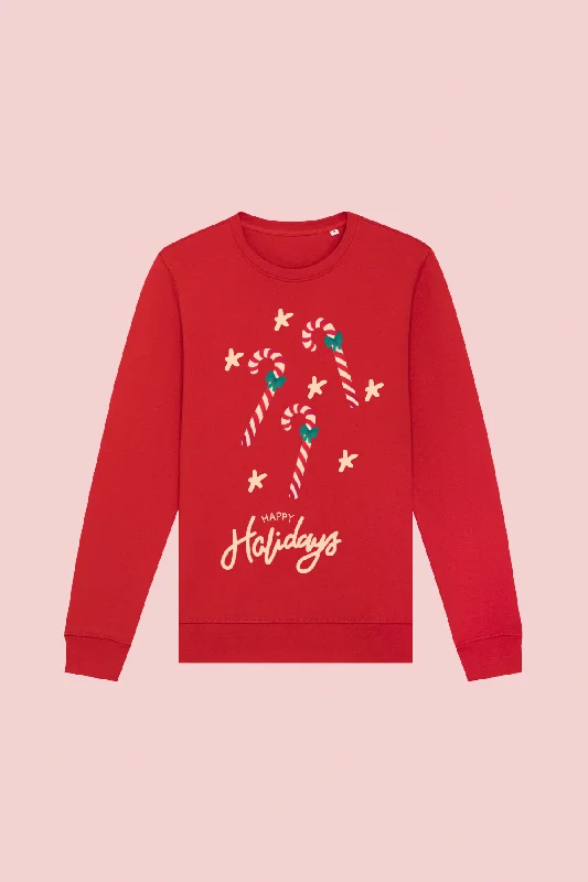 Candy Cane Red Christmas Sweatshirt