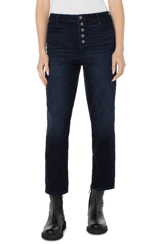 KENNEDY CROP HI-RISE WITH EXPOSED BUTTON FLY