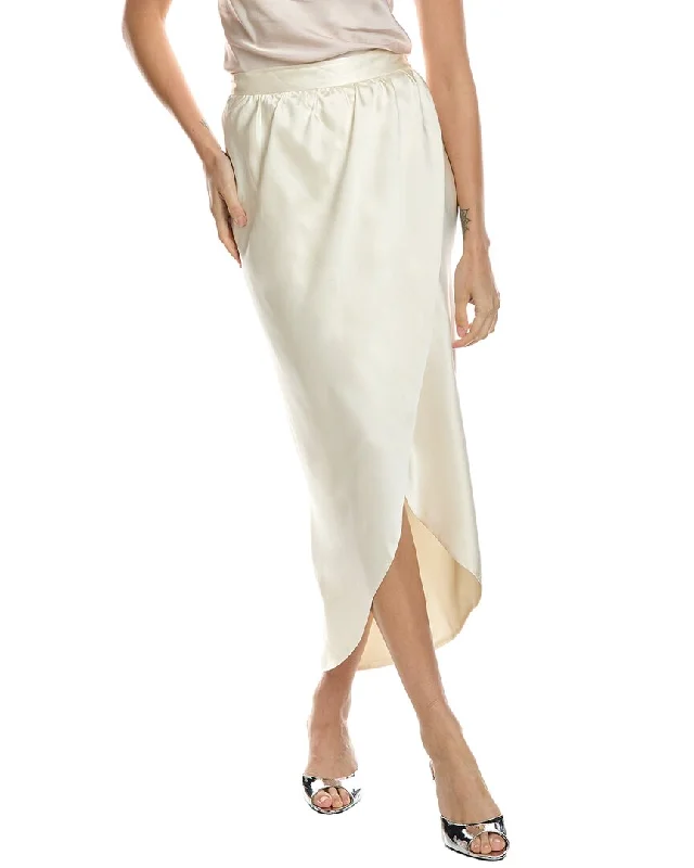 Reiss Elsa Silk Wrap Skirt