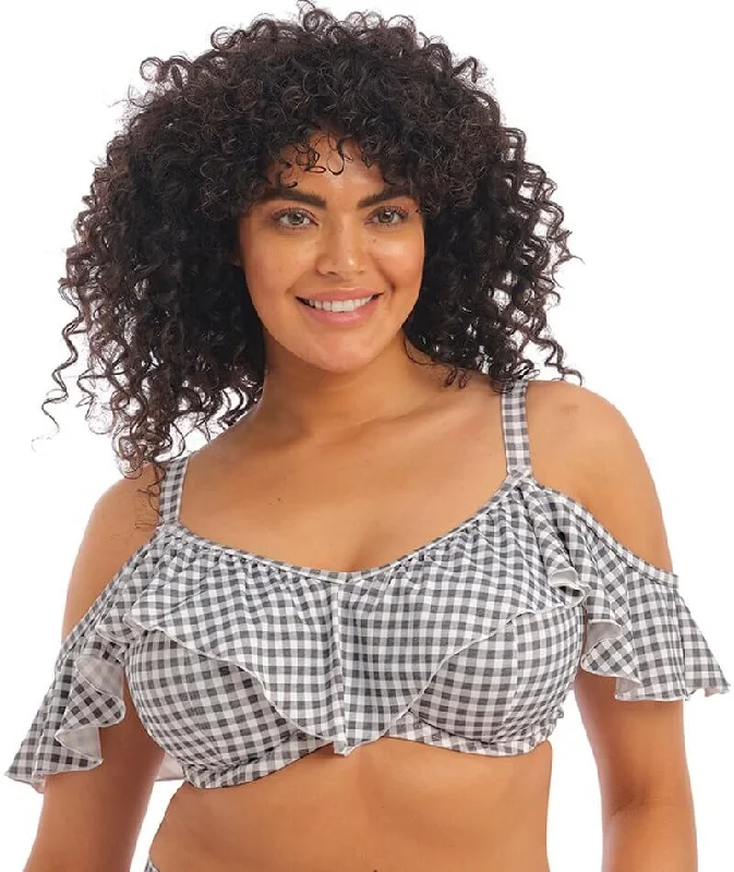 Elomi Swim Checkmate Underwired Bikini Top - Grey Marl