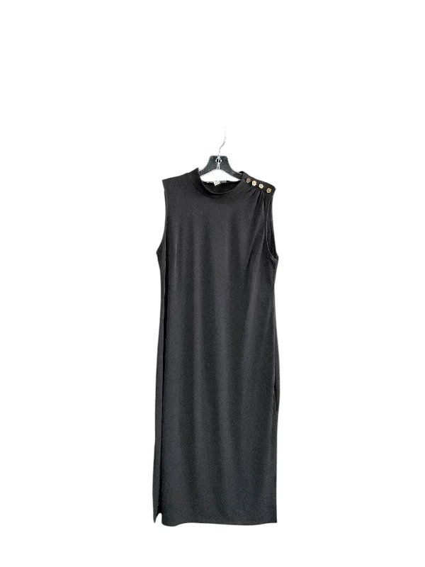 Dress Casual Midi By Michael By Michael Kors In Black, Size: L