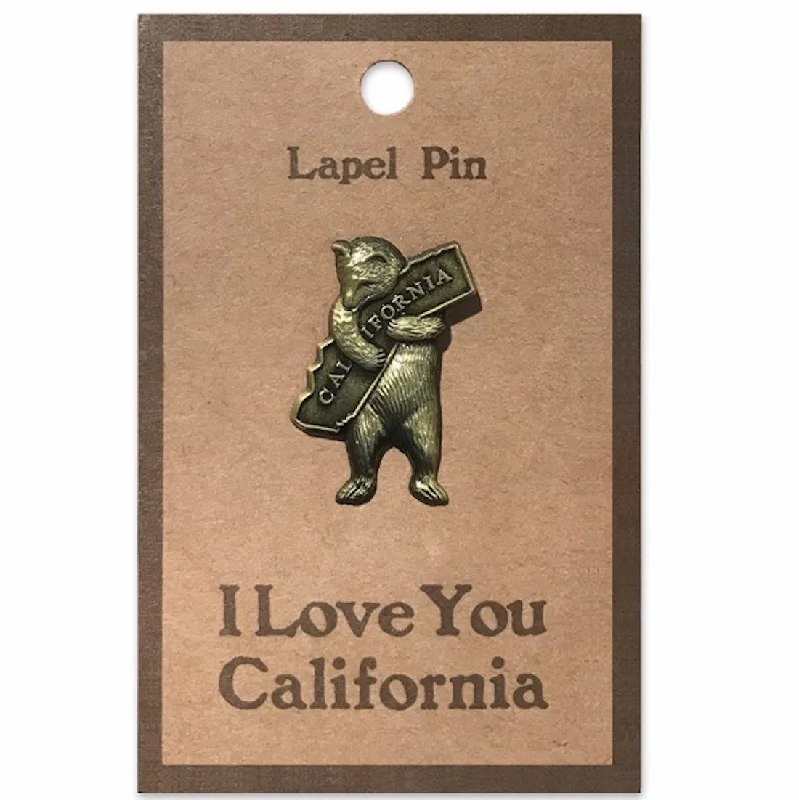 California Bear Hug Lapel Pin