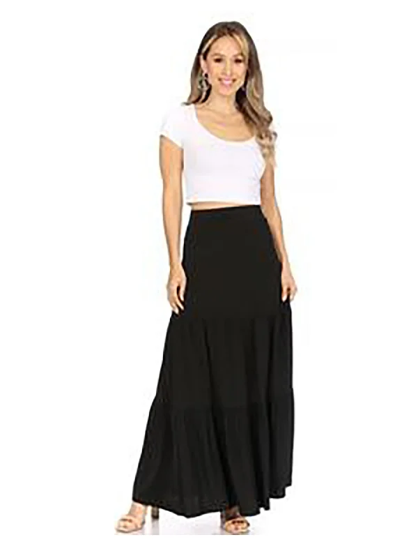 Wall Street High Waist Maxi Skirt