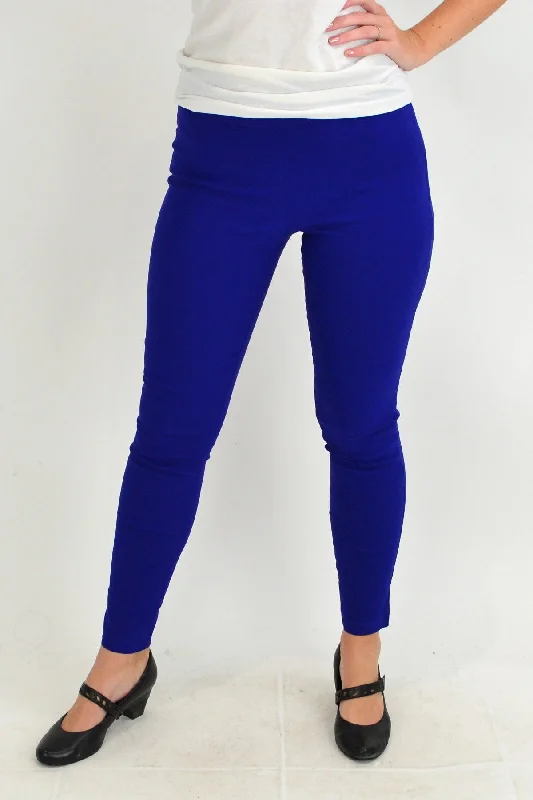 Royal Blue Pencil Leg Pull on Pants