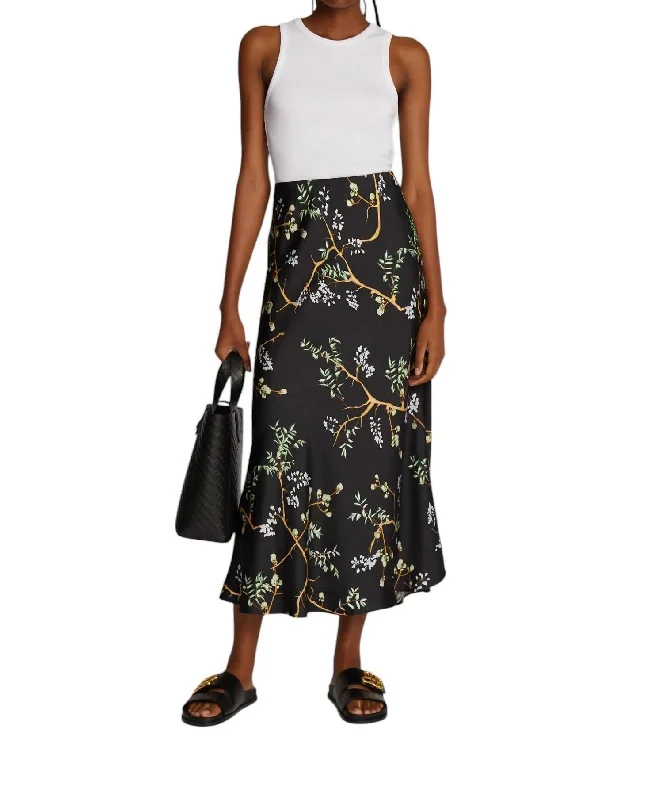 Odesli Silk Skirt In Black