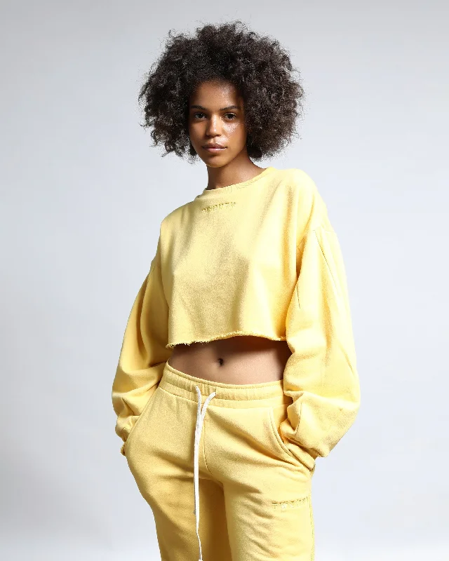 Sunnyside Balloon Sleeve Crop Crewneck (FINAL SALE)