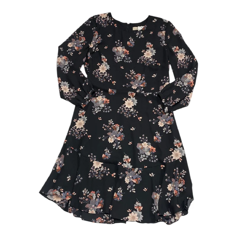 Dress Party Midi By Loft In Floral Print, Size: 6