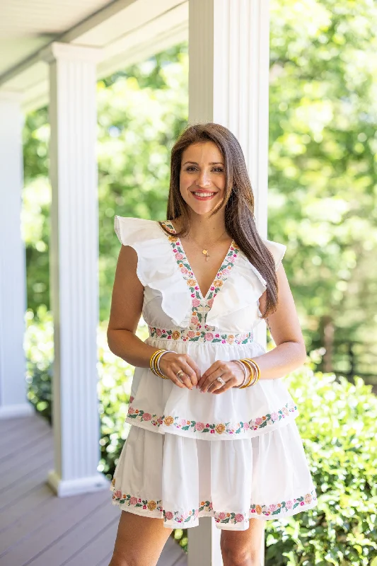 Enchanted Beauty White Floral Dress