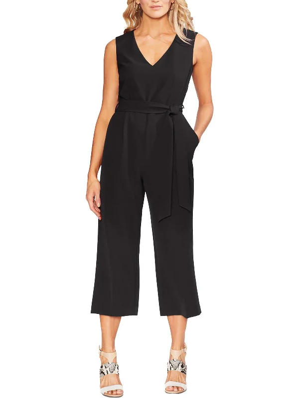 Womens V-Neck Dressy Jumpsuit